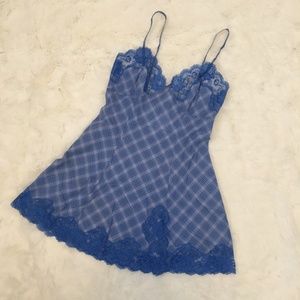 Vintage Victoria's Secret Blue Babydoll Nightie M